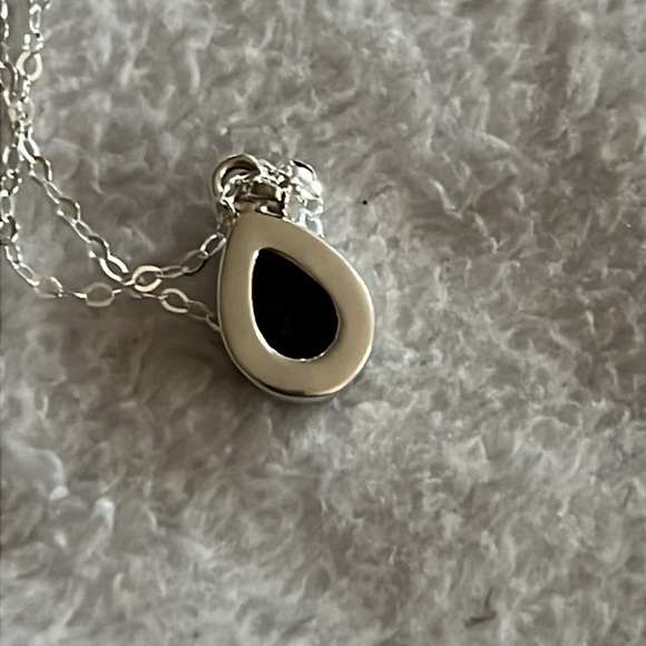 Faceted Iolite Teardrop Pendant Necklace – 925 Sterling Silver Chain - Picture 4 of 4